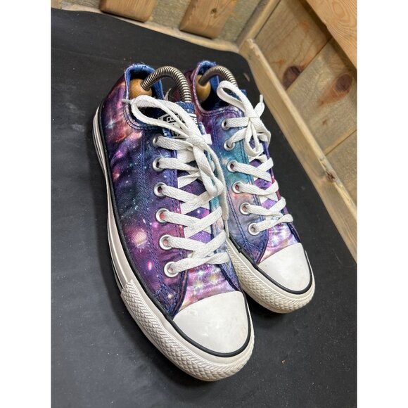 Converse All Star Satin Galaxy Print Sneakers Womens 8 Mens 6 - Picture 2 of 10
